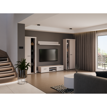 Meblościanka beżowa 300 cm Ramon zestaw mebli do salonu